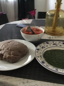 Amala and Ewedu